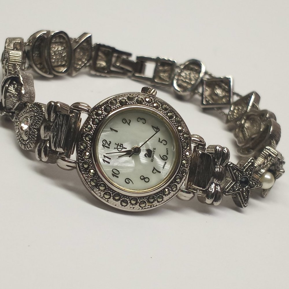 Vintage Fada Industries Silver-Tone Slider Charm Watch